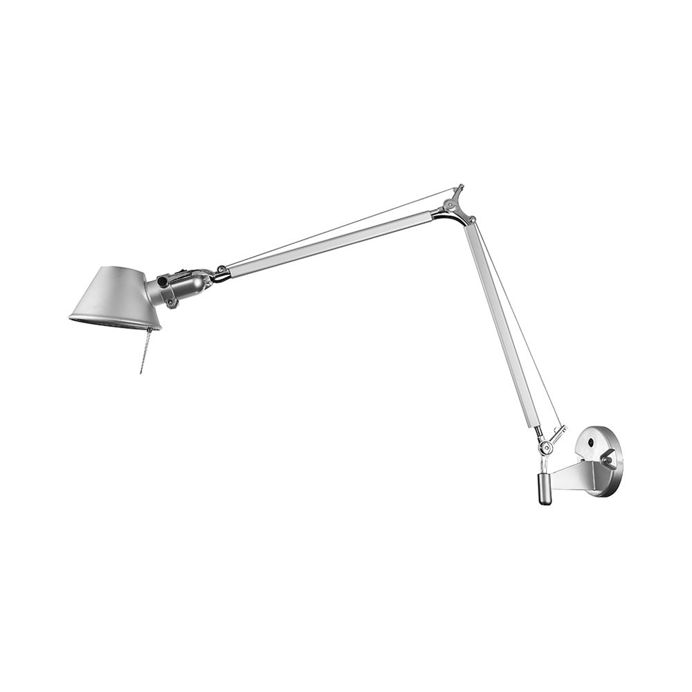Modern Adjustable Black Chrome Wall Light for Bedroom