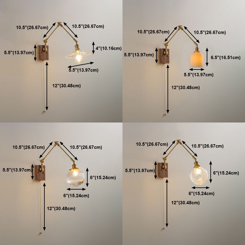 Modern Metal Adjustable Folding Wall Lamp LumaFold