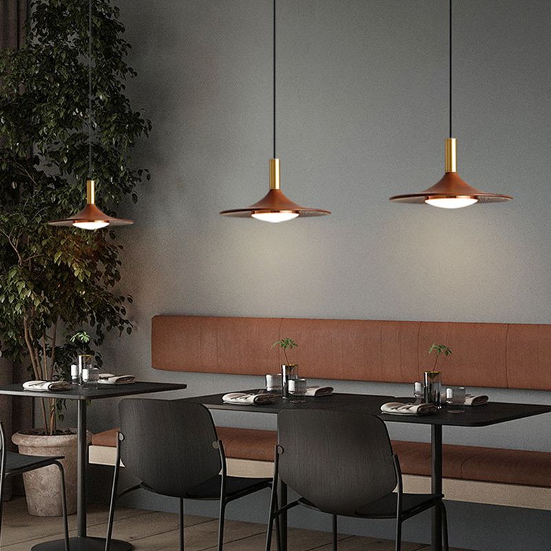 Natural Finish Wood Rustic Cap Pendant Light