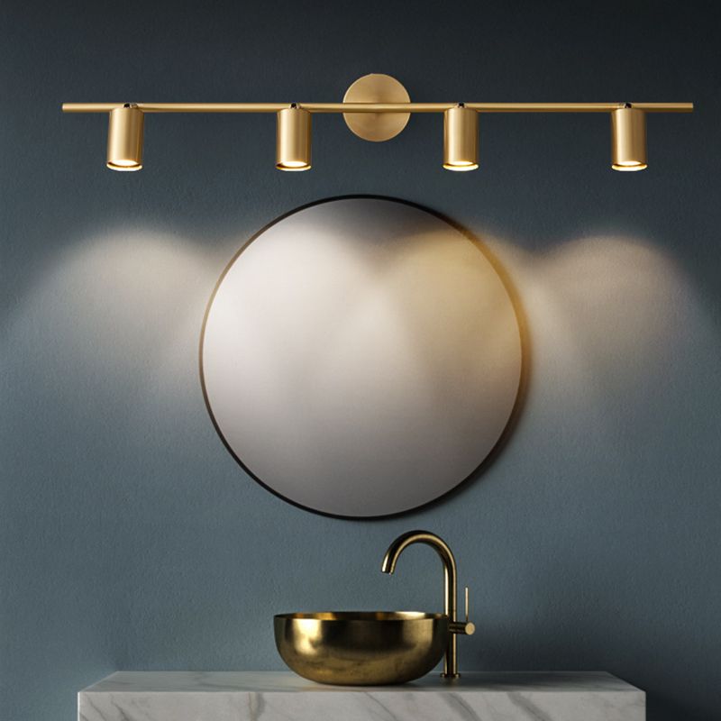Rotatable Wall Lamp Cylinder Brass Modern Spotlight