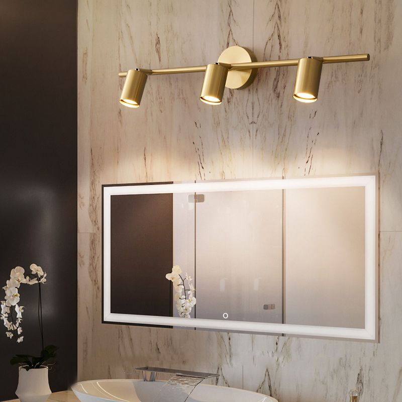 Rotatable Wall Lamp Cylinder Brass Modern Spotlight