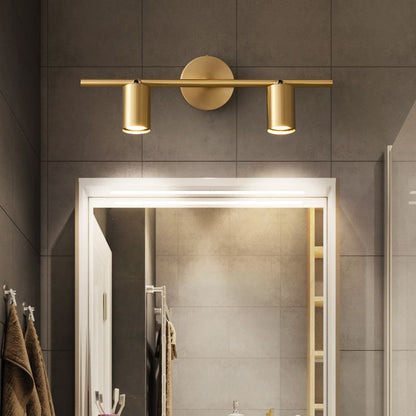 Rotatable Wall Lamp Cylinder Brass Modern Spotlight
