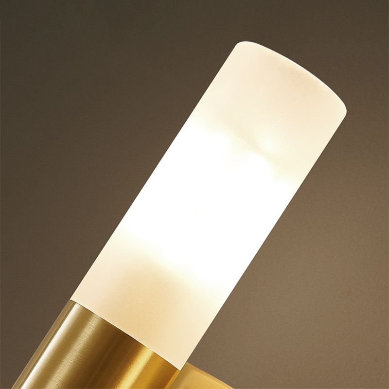 Metal Finish Dimmable Cylindrical Gold LED Wall Light