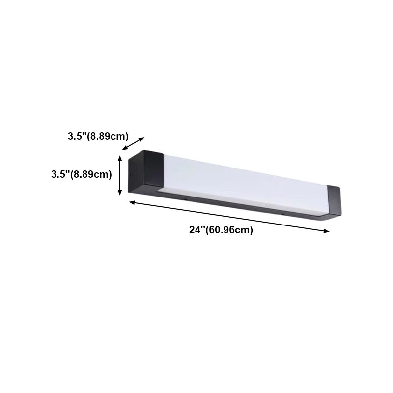 Three Colours Dimmable Outdoor Wall Light Minimalist Linear Black