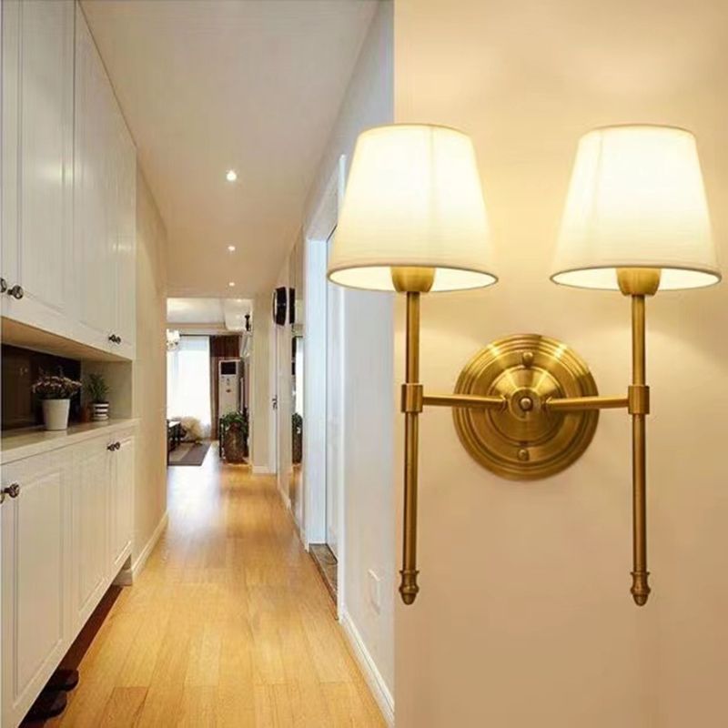 Indoor Use Dimmable LED Half Light Stained Glass Vanity Wall Lamp
