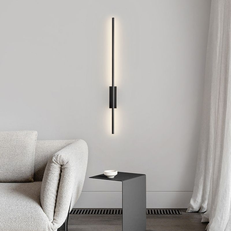 Black Brass Modern Wall Linear Light For Bedroom