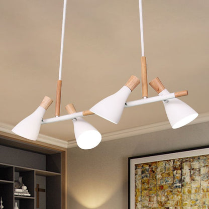 Warm Ambience Nordic Wood Rope Pendant Light