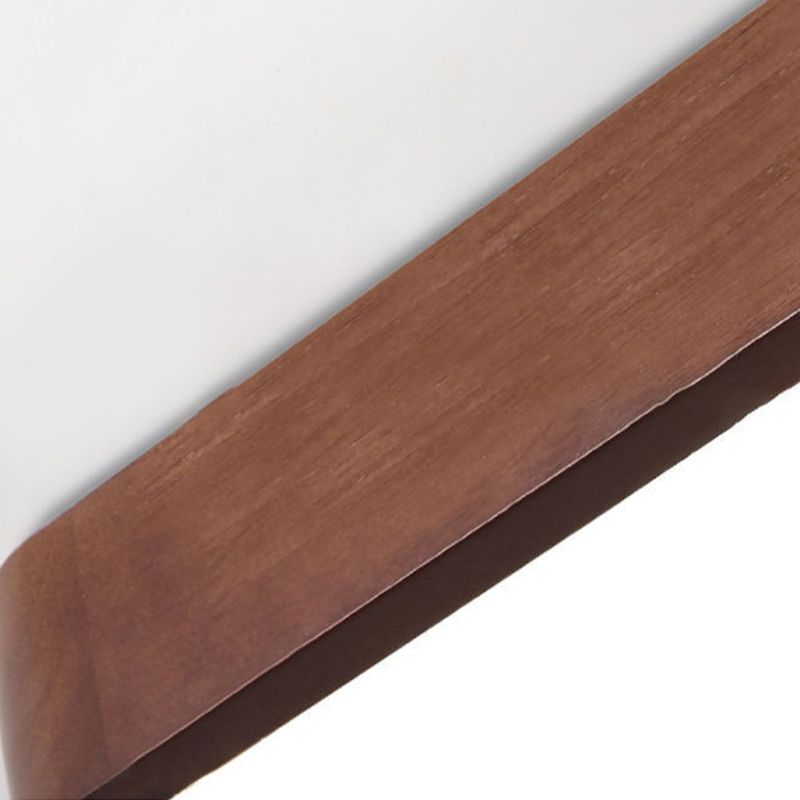 LED Flush Mount Geometric Modern Walnut Ceiling Light