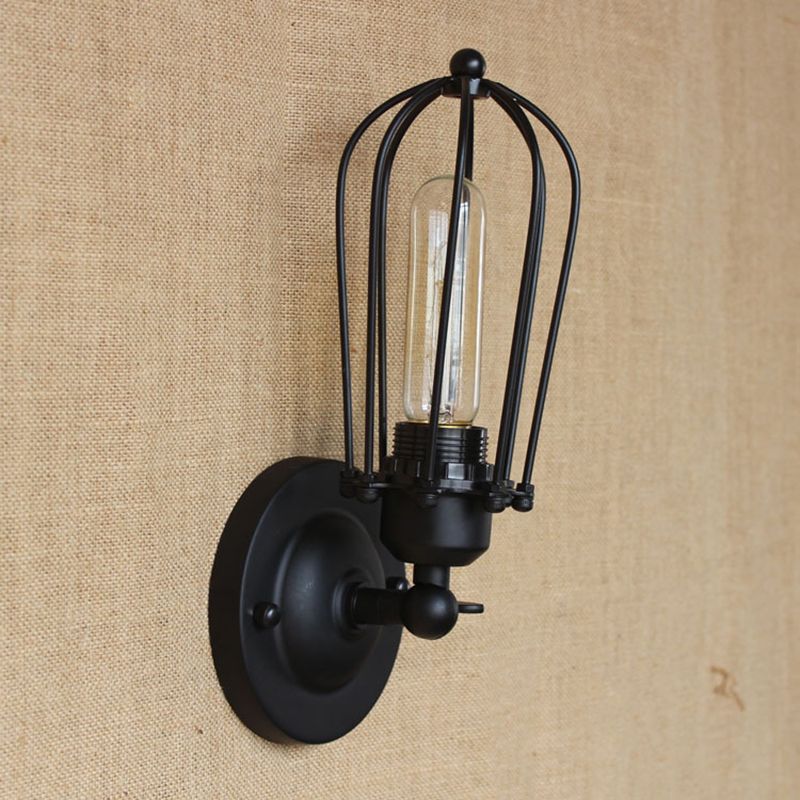 Classic Finishes Vintage Iron Wall Lamp For Dimmable Indoor Use