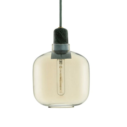 Pendant Light With Marble Glass Finish Cylinder