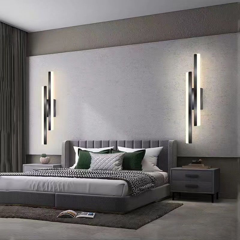 Minimalist Indoor Lamp Two Tone Geometric Wall Light
