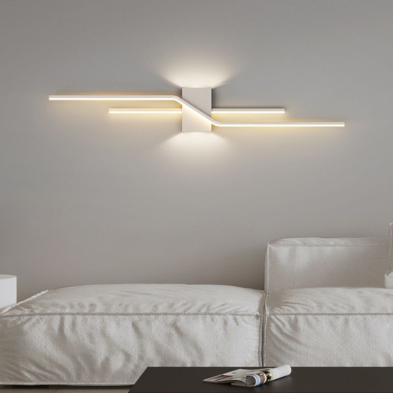 Three Colour Change Dimmable Minimalist Linear Metal Vanity Wall Light