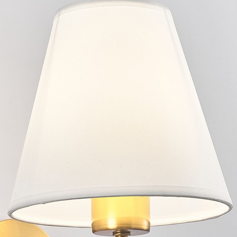 Galvanised Metal Frame Nordic Fabric Vanity Wall Lamp