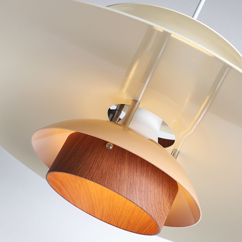 Dimmable Led Pendant Light With White Metal