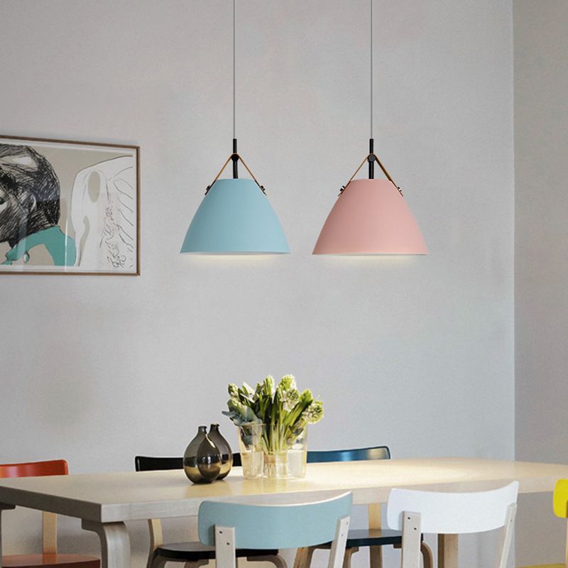 Black White Dimmable Metal Pendant Shaped Frisbee Light