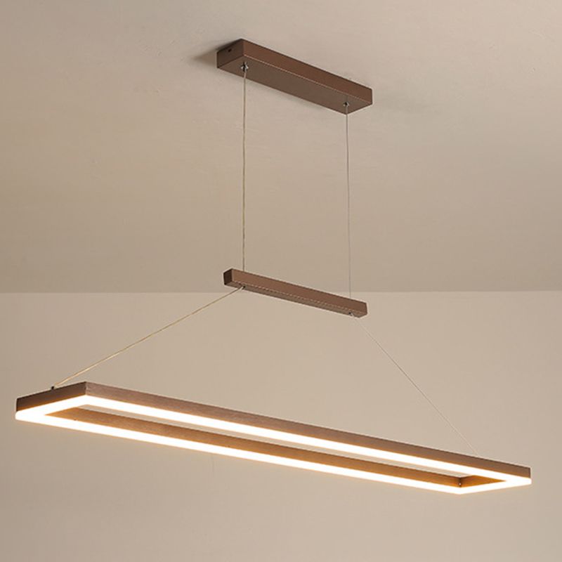 Ambient Glow Modern Rectangular Pendant Light