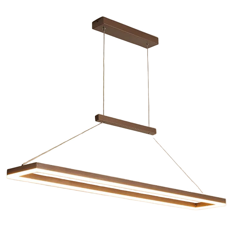 Ambient Glow Rectangular Gold Coffee Pendant Light