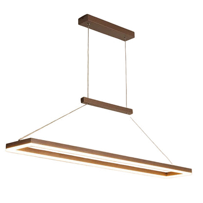 Ambient Glow Rectangular Gold Coffee Pendant Light
