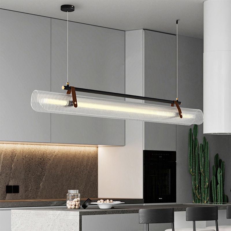 Gold And Black Linear Pendant Light For Ambience