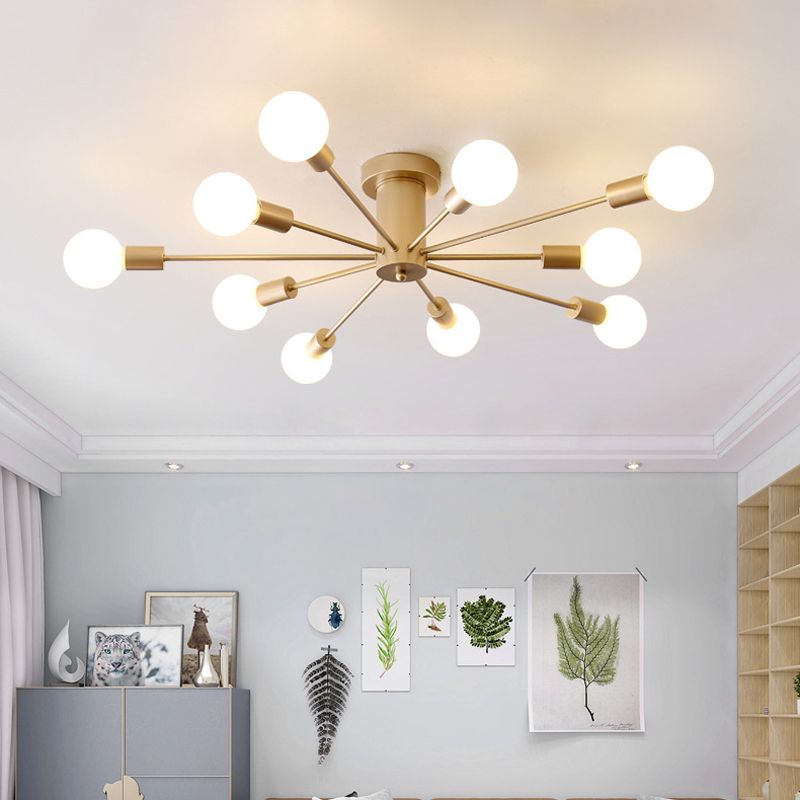 Modern Globe Flush Mount Ceiling Light Luna Bubble