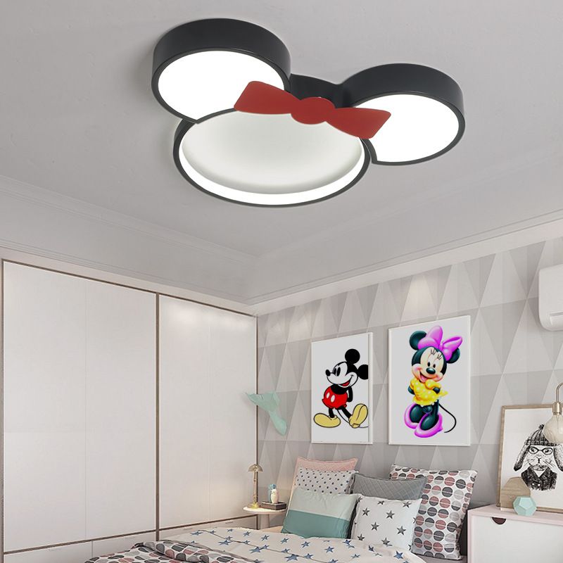 Two Styles Cartoon Mouse Flush Mount Ceiling Light