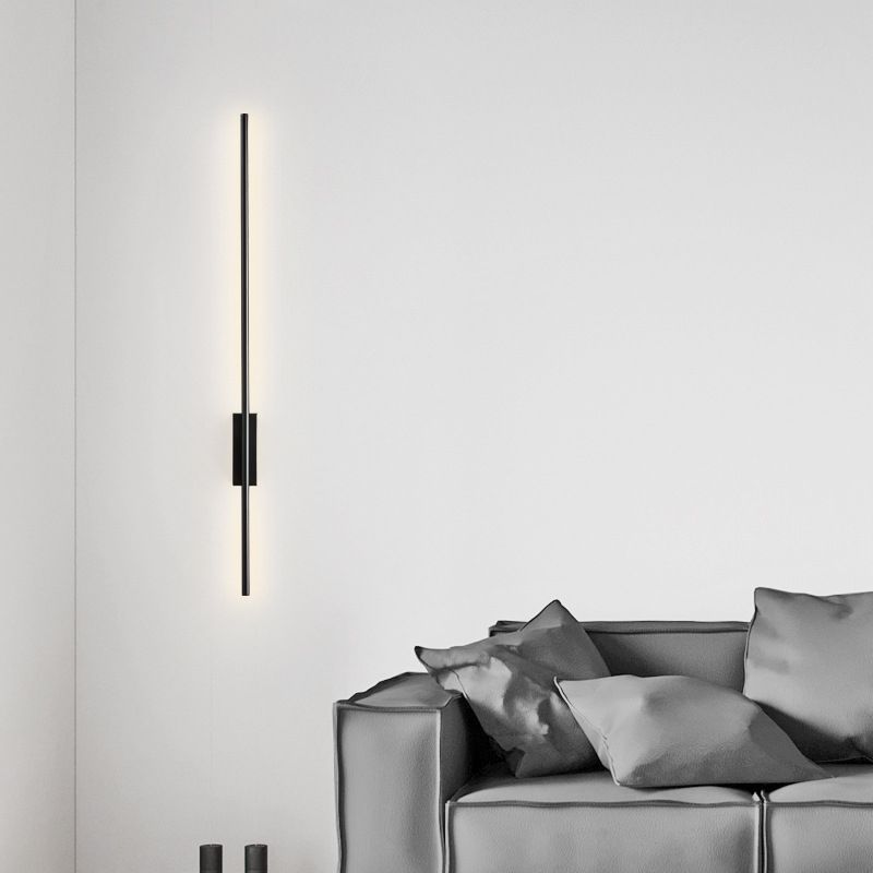 Black Brass Modern Wall Linear Light For Bedroom