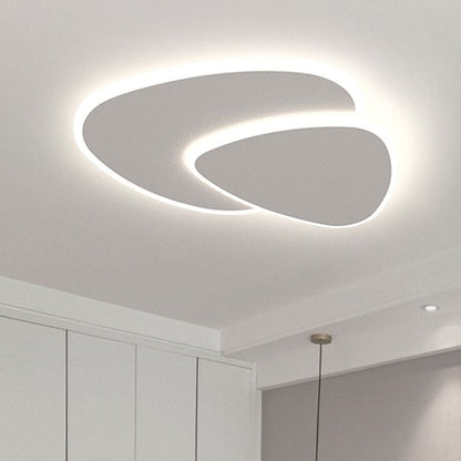 Flush Mount Ceiling Light Oval Double Layer Geometric