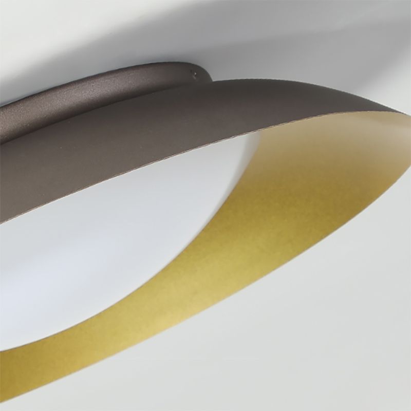 Flush Mount Round Brass Aurora Ceiling Light