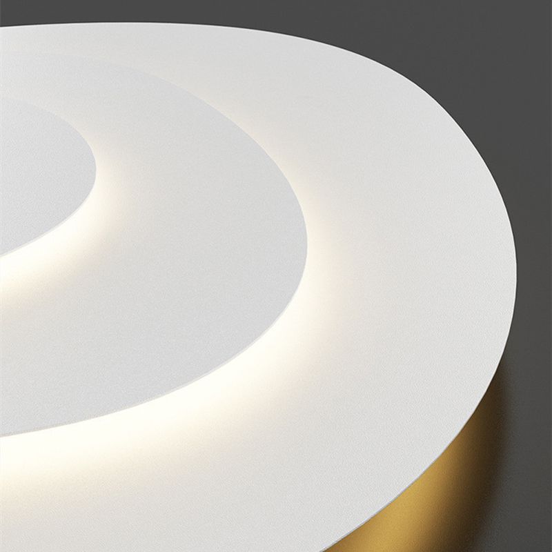 White LED Flush Mount Ceiling Light For Bedroom Modern Unique Shape