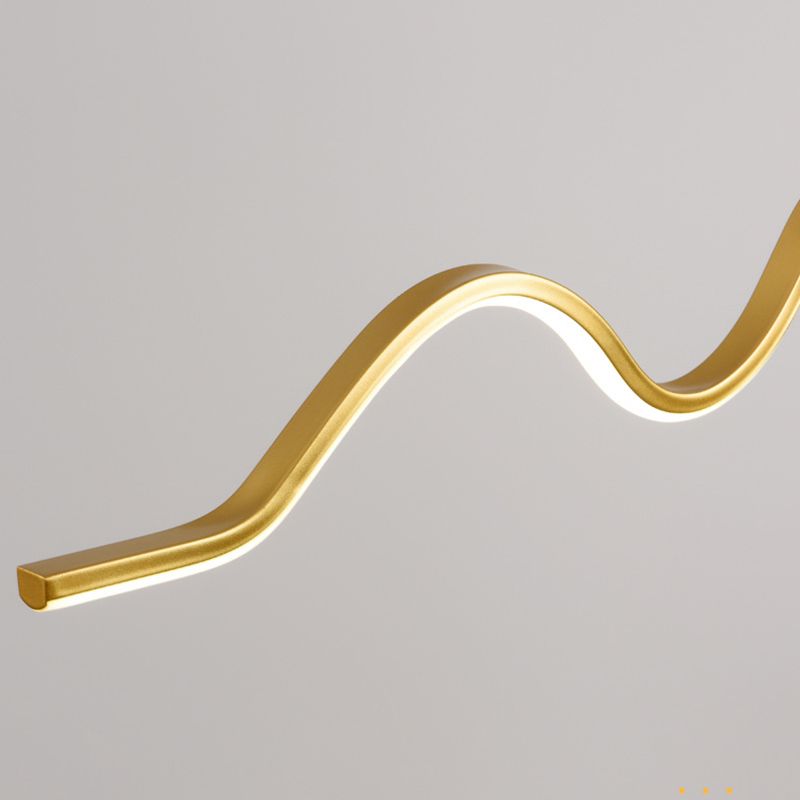 Metal Pendant Light Wavy Minimalist for Dining Rooms