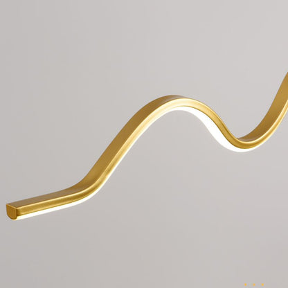 Metal Pendant Light Wavy Minimalist for Dining Rooms