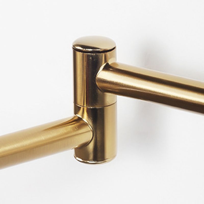 Cylindrical Adjustable Arm Brass Finish Wall Light With Dimmable