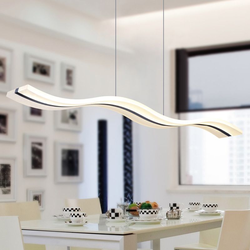 Bright Illumination Pendant Light Wave Acrylic Premium