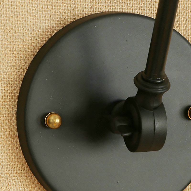Adjustable Two Colour Temp Retro Saucer Wall Lamp With Metal Shade