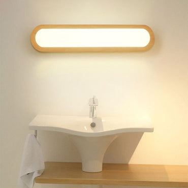 Warm White Light Energy Saving Rectangular Wooden Wall Lamp