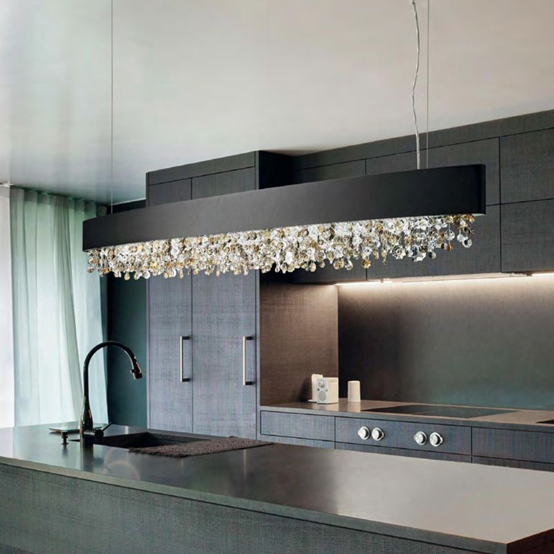 Adjustable Color Temperature Crystal Pendant Light