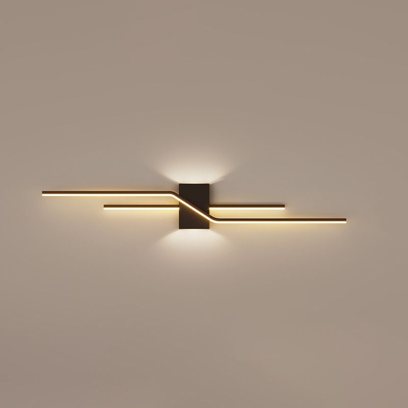 Three Colour Change Dimmable Minimalist Linear Metal Vanity Wall Light