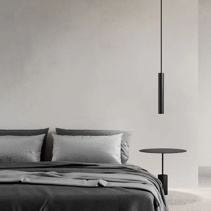Modern Homes Sleek Black Cylinder Pendant Lamp
