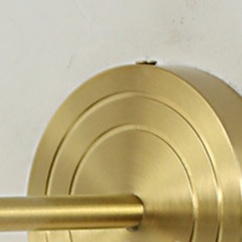 Glass Globe Gold Floral Vanity Wall Light For Bedroom