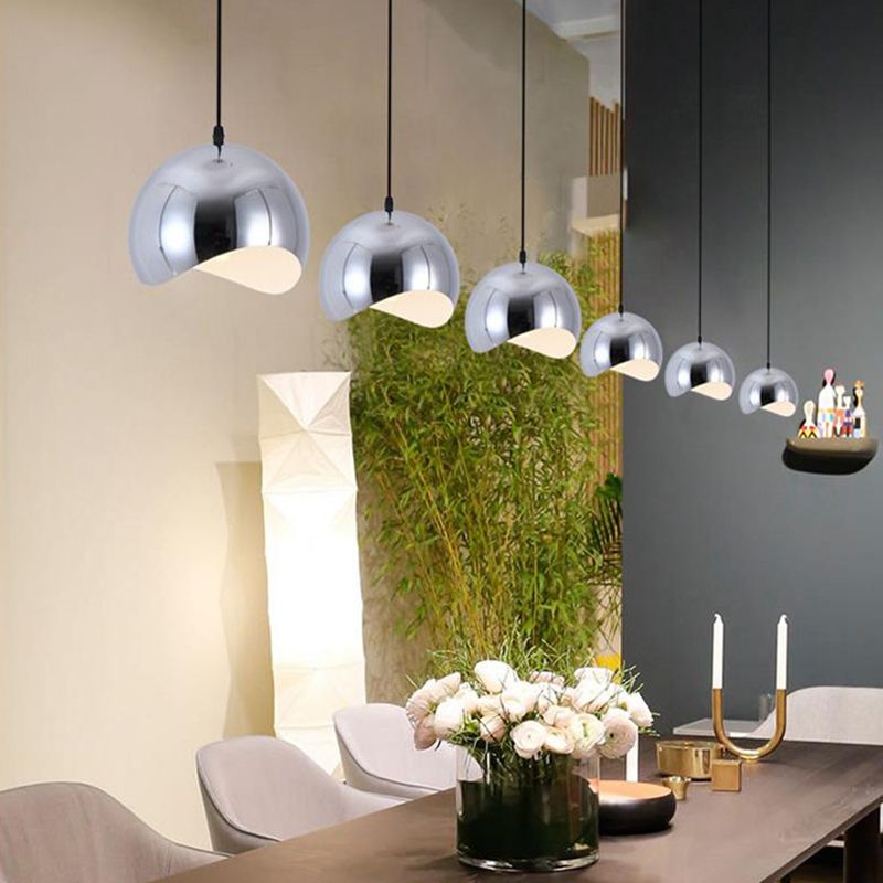 Durable Metal Finish Pendant Light With Nordic Globe