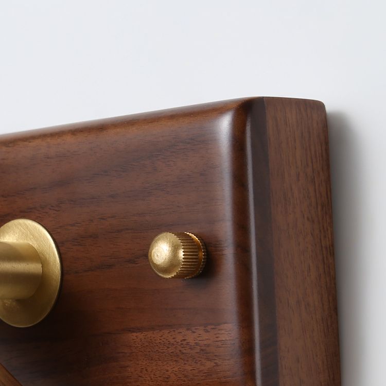 Rotating Mirror With Wooden Vanity Wall Lamp
