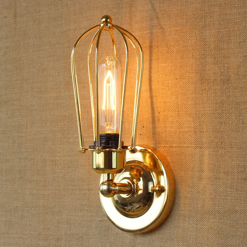 Classic Finishes Vintage Iron Wall Lamp For Dimmable Indoor Use