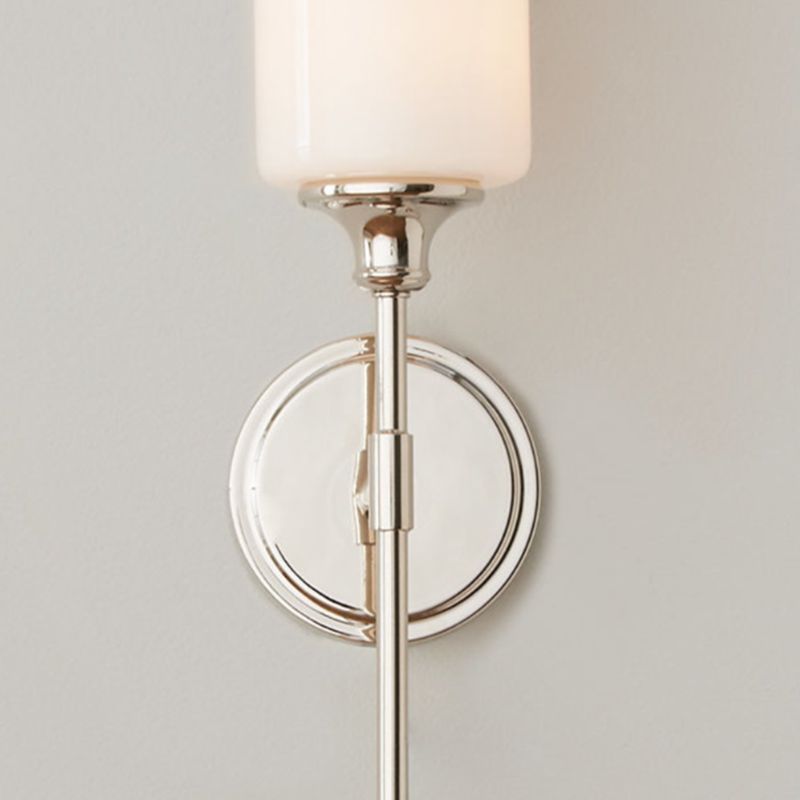 Glass And Black Silver Nordic Vanity Wall Light