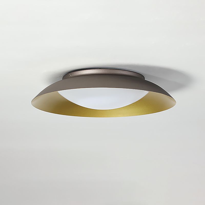 Flush Mount Round Brass Aurora Ceiling Light