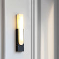 Triple Colour Temperatures Rectangular Stone And Metal Wall Lamp