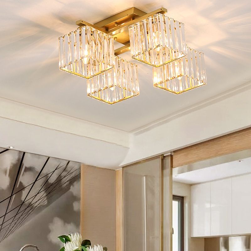 Black And Gold NovaLume Arc Flush Mount Ceiling Light