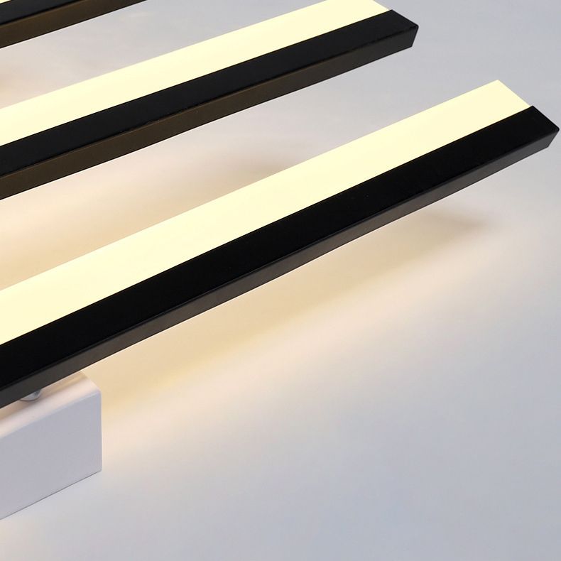 Black Modern Linear Wave Flush Mount Ceiling Light Arisha