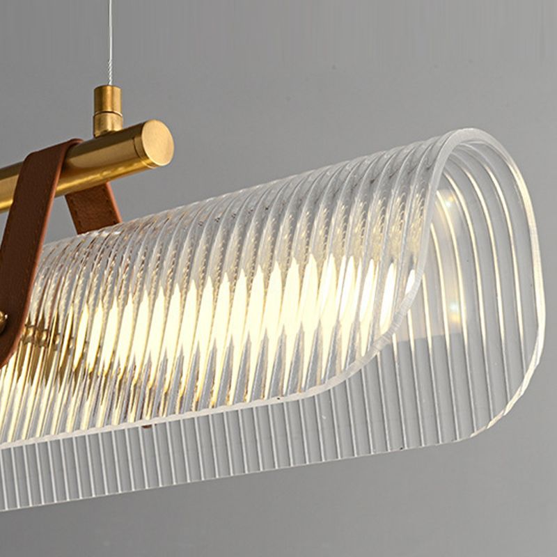 Gold And Black Linear Pendant Light For Ambience