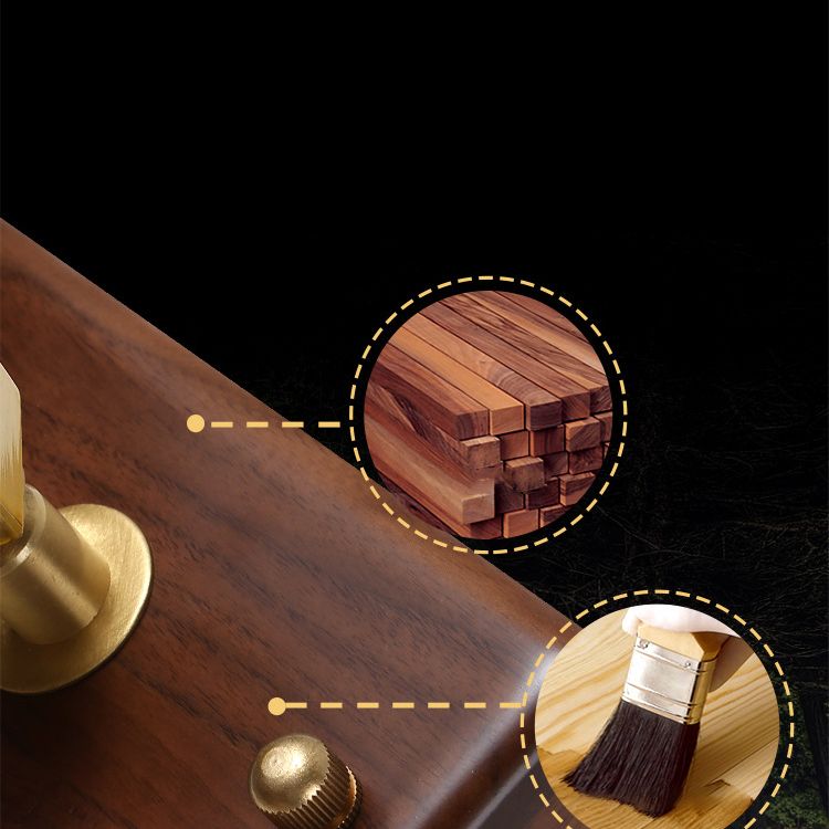 Rotating Mirror With Wooden Vanity Wall Lamp