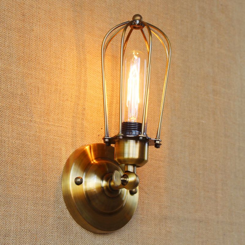 Classic Finishes Vintage Iron Wall Lamp For Dimmable Indoor Use